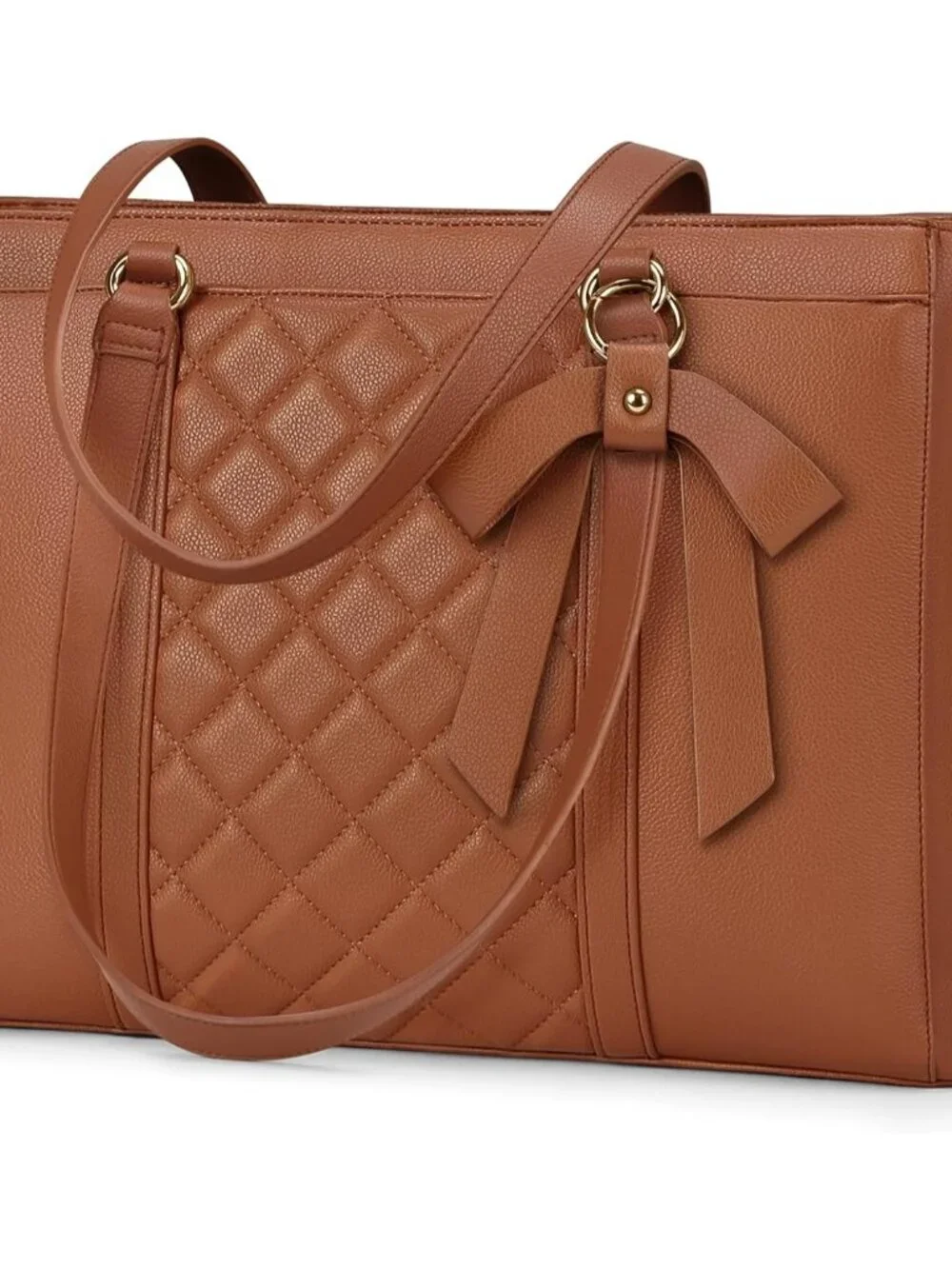 Laptop Bag for Women 15.6 Inch Work Tote Bags Waterproof Leather Laptop Tote Pro